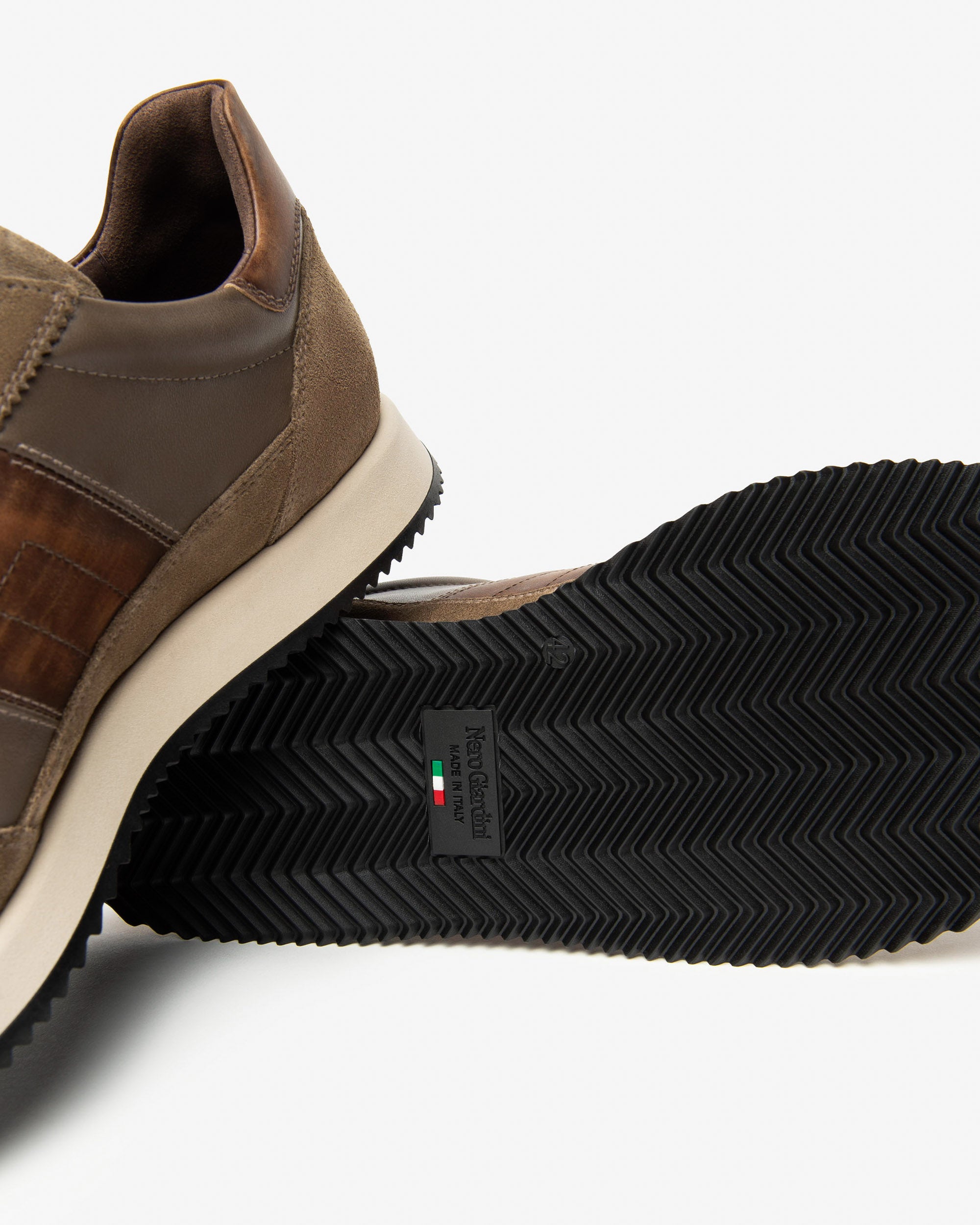Nero Giardini Sneakers Baskets Cuir Daim Homme Memory