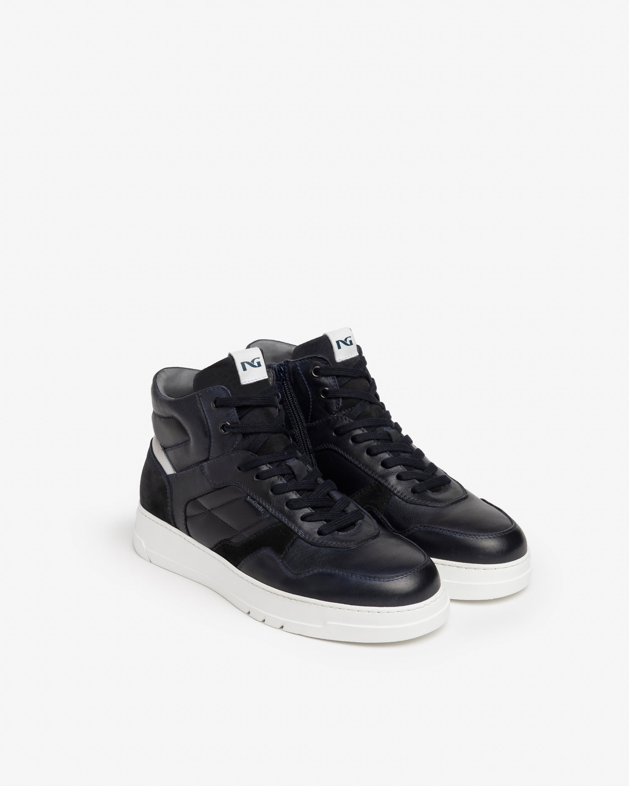 Nero Giardini Sneakers baskets montantes cuir et daim homme