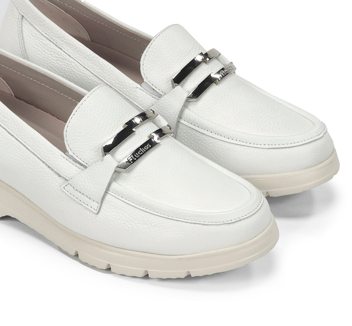 Fluchos Gladis F2201 mocassin femme blanc leger