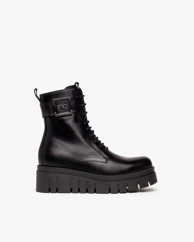 Nero Giardini Combat Boots rangers cuir femme
