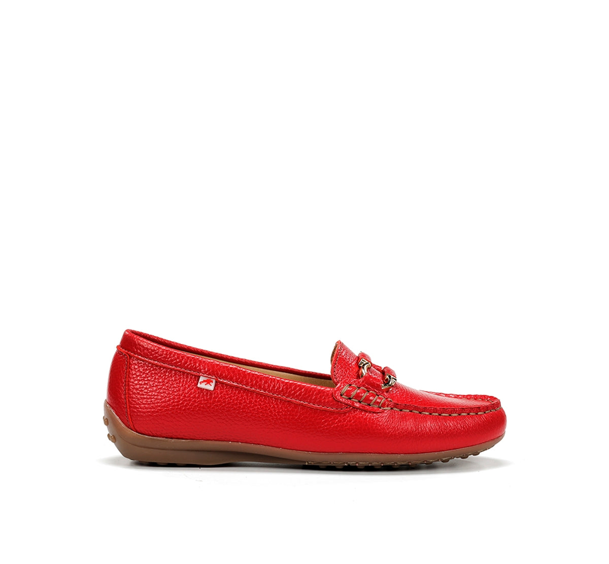 Fluchos Bruni F2156 mocassins femme rouge cuir