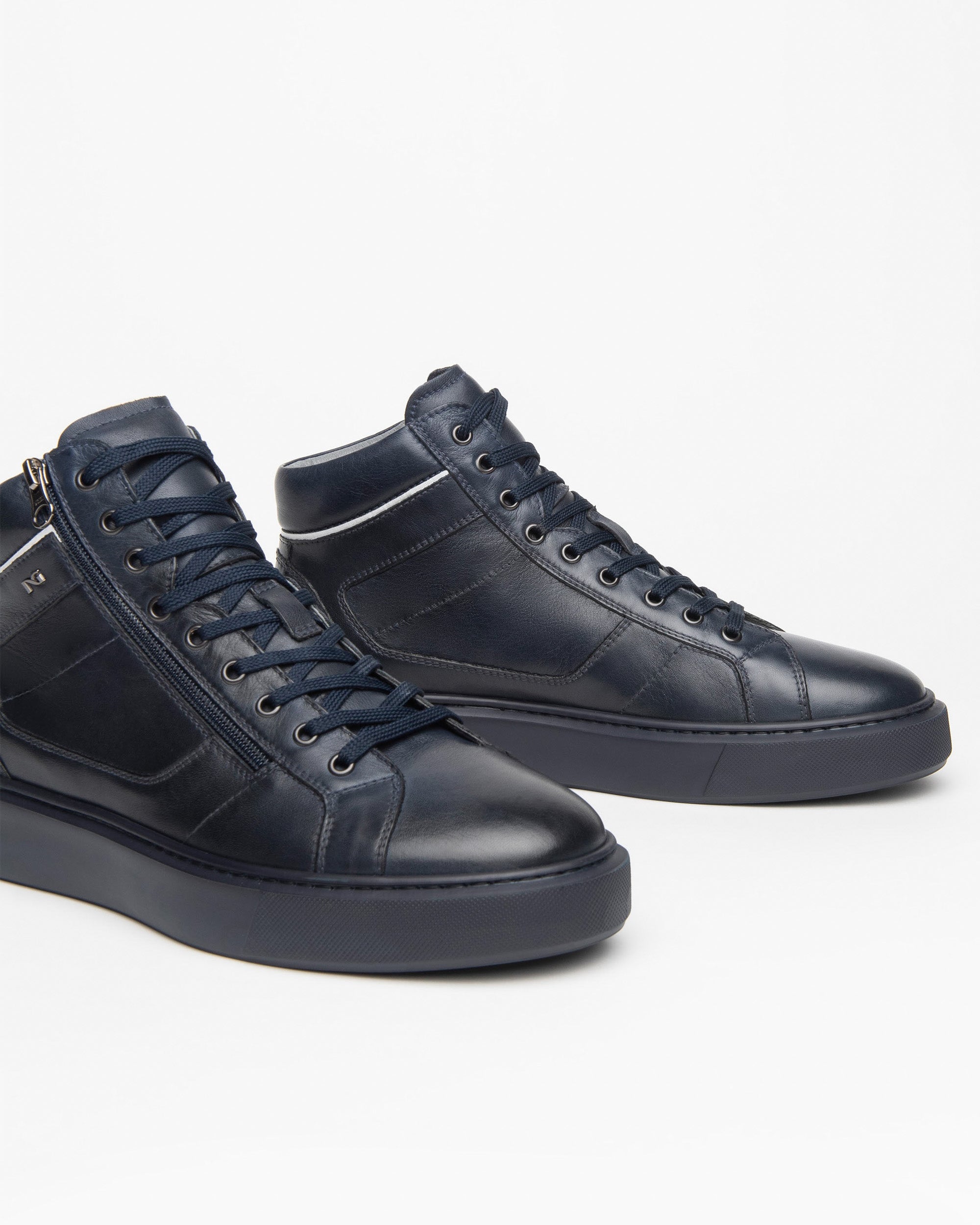 Nero Giardini Sneakers baskets cuir homme montantes