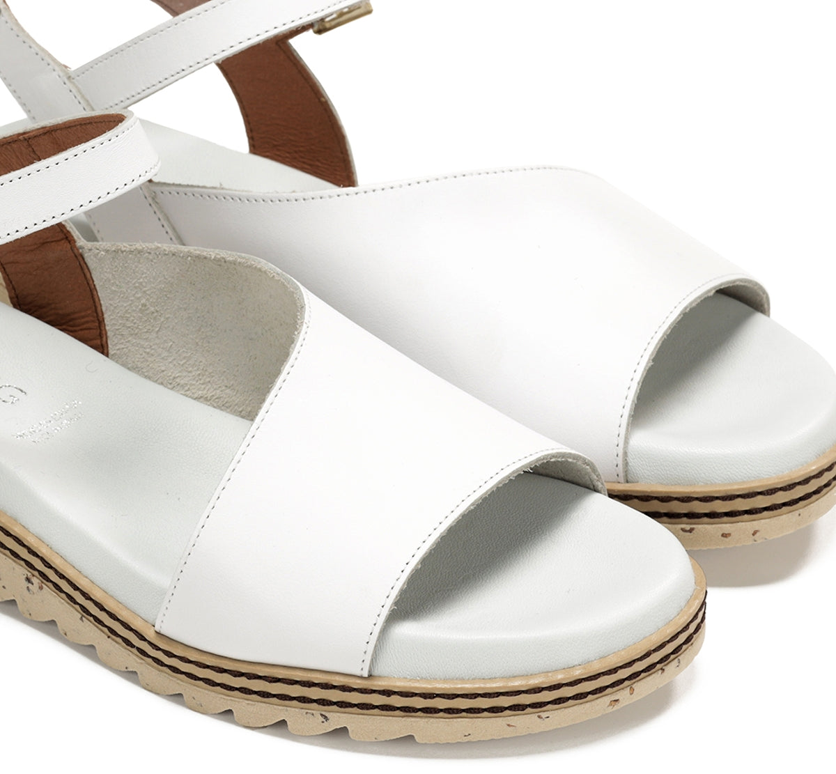 Dorking Espe D8771 sandales femme blanc velcro