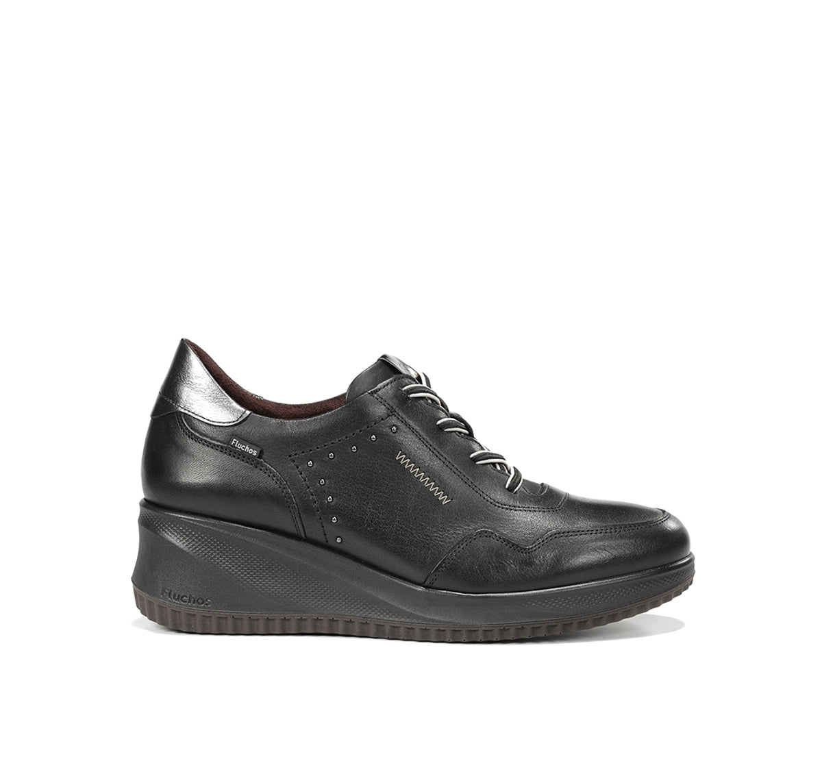 Fluchos Novax F2545 baskets noires femme compensées