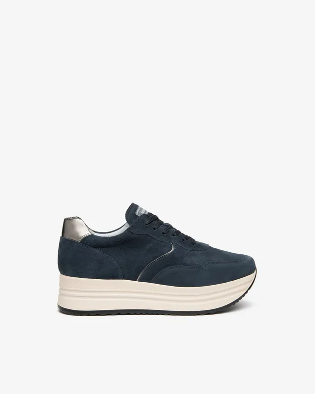 Nero Giardini Sneakers daim femme compensées 45 mm