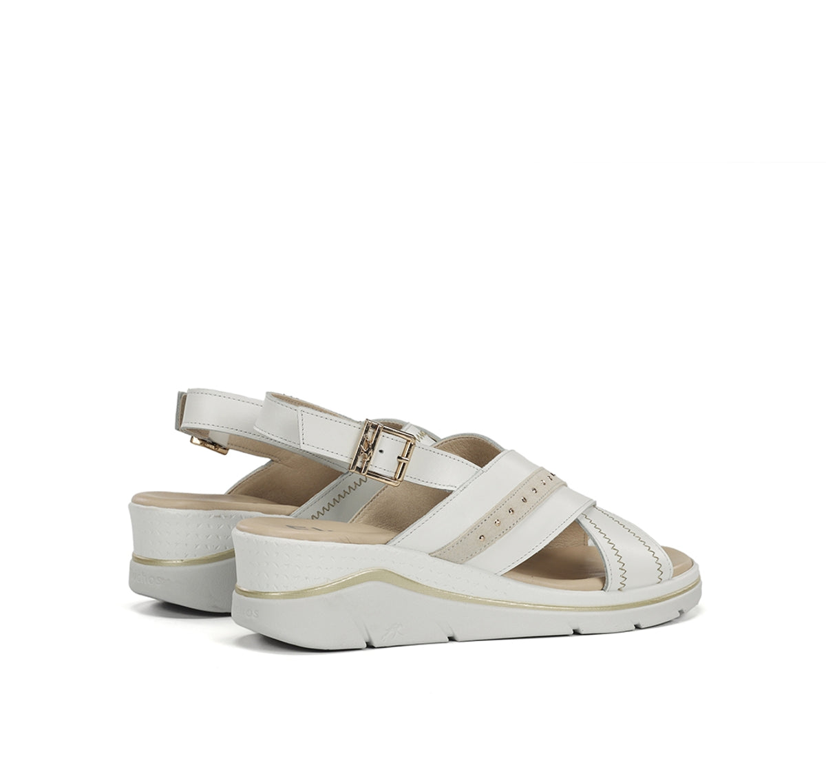 Fluchos Fire F2428 sandales femme blanc compensé
