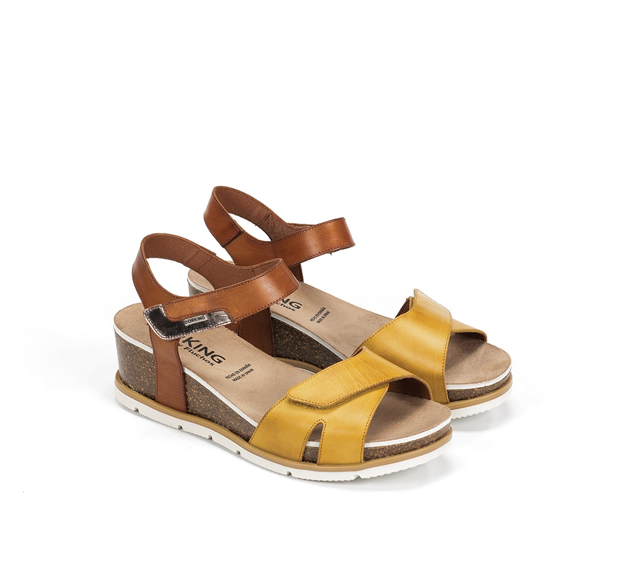 Dorking by Fluchos Gold D9512 sandales jaune femme