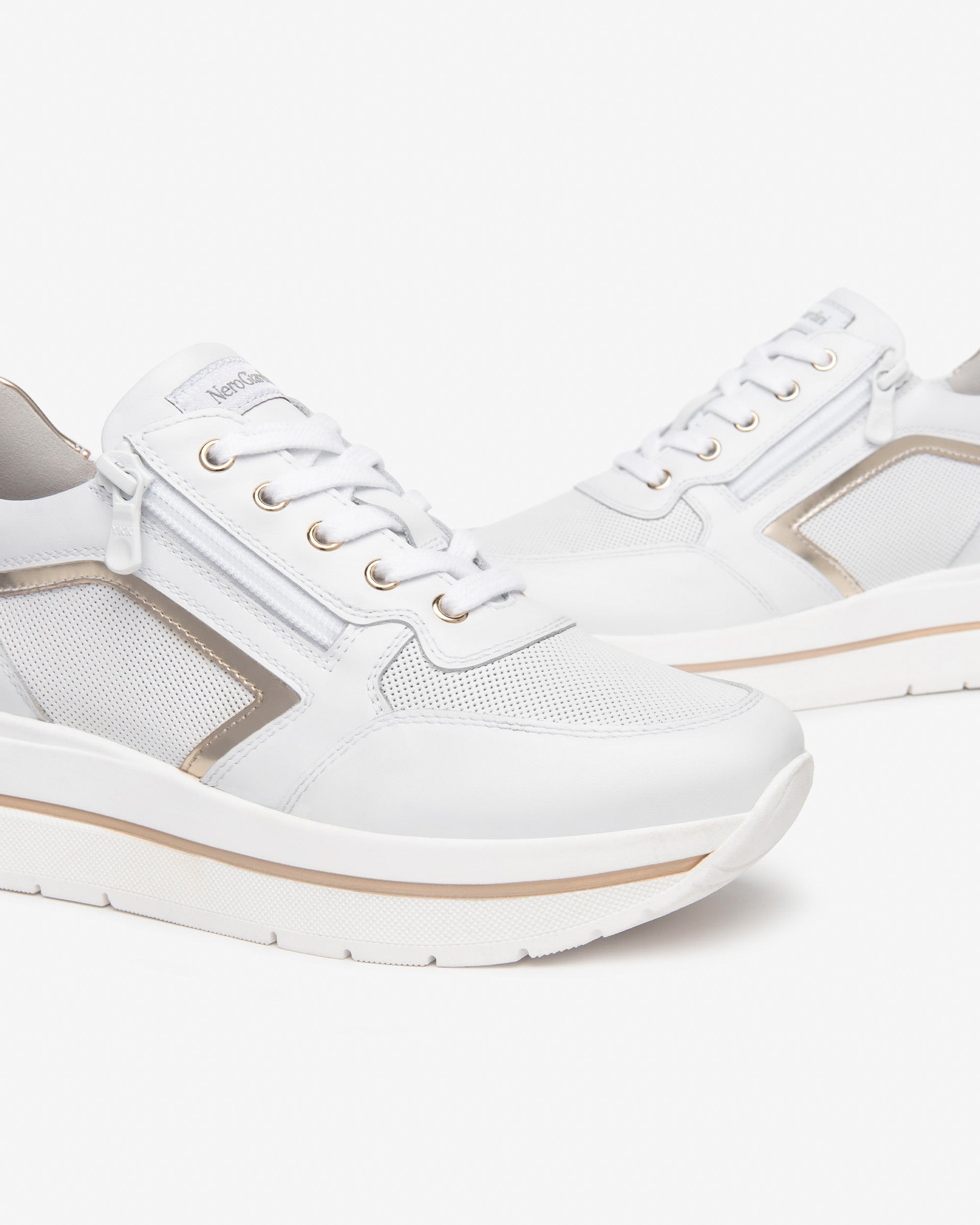 Nero Giardini Sneakers baskets cuir tissu femme pointure 35