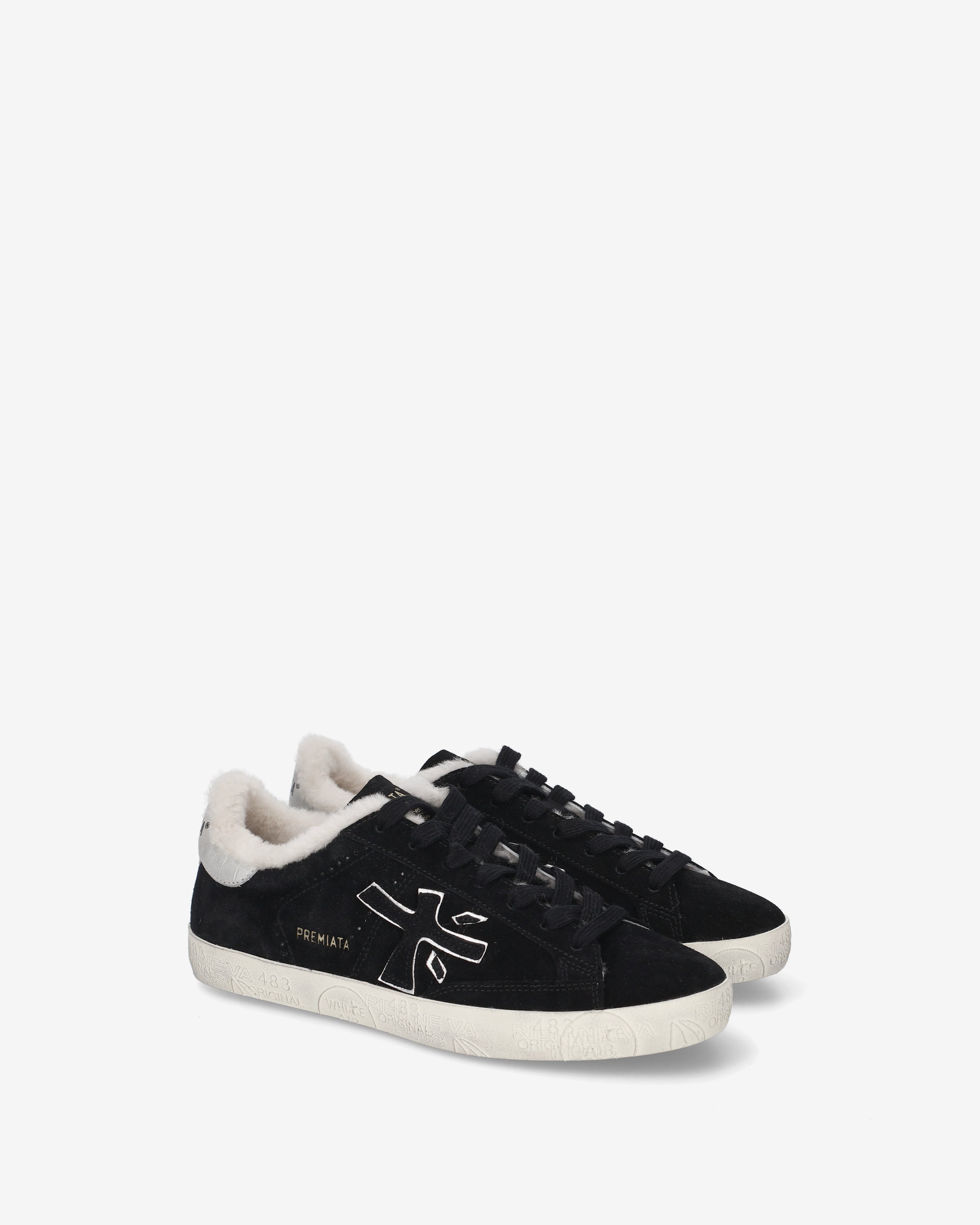 Premiata Stevend 8487m baskets daim femme noir