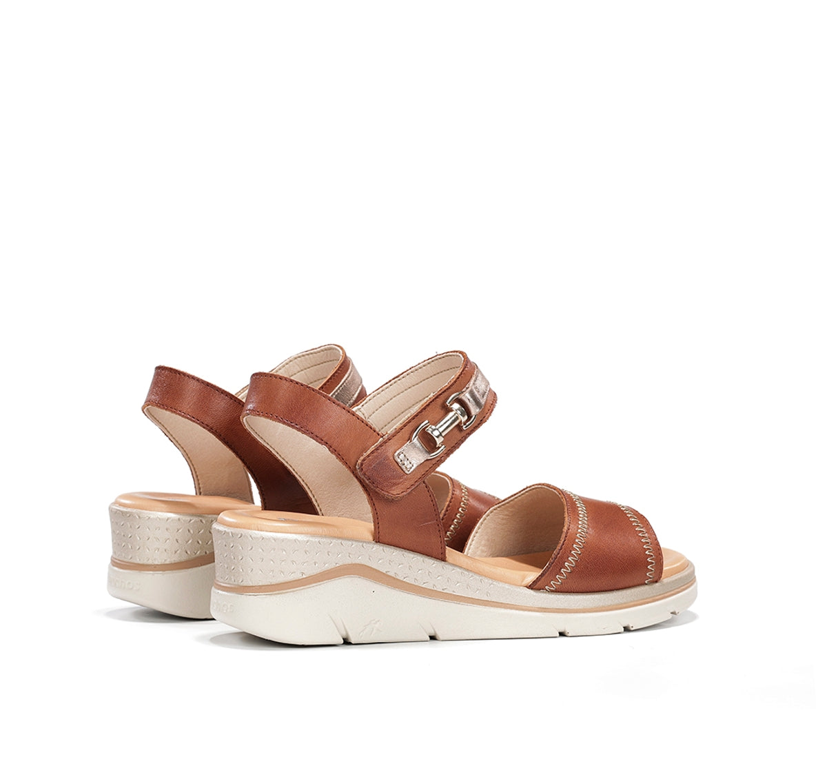 Fluchos Fire F2427 sandale femme marron compensee cuir