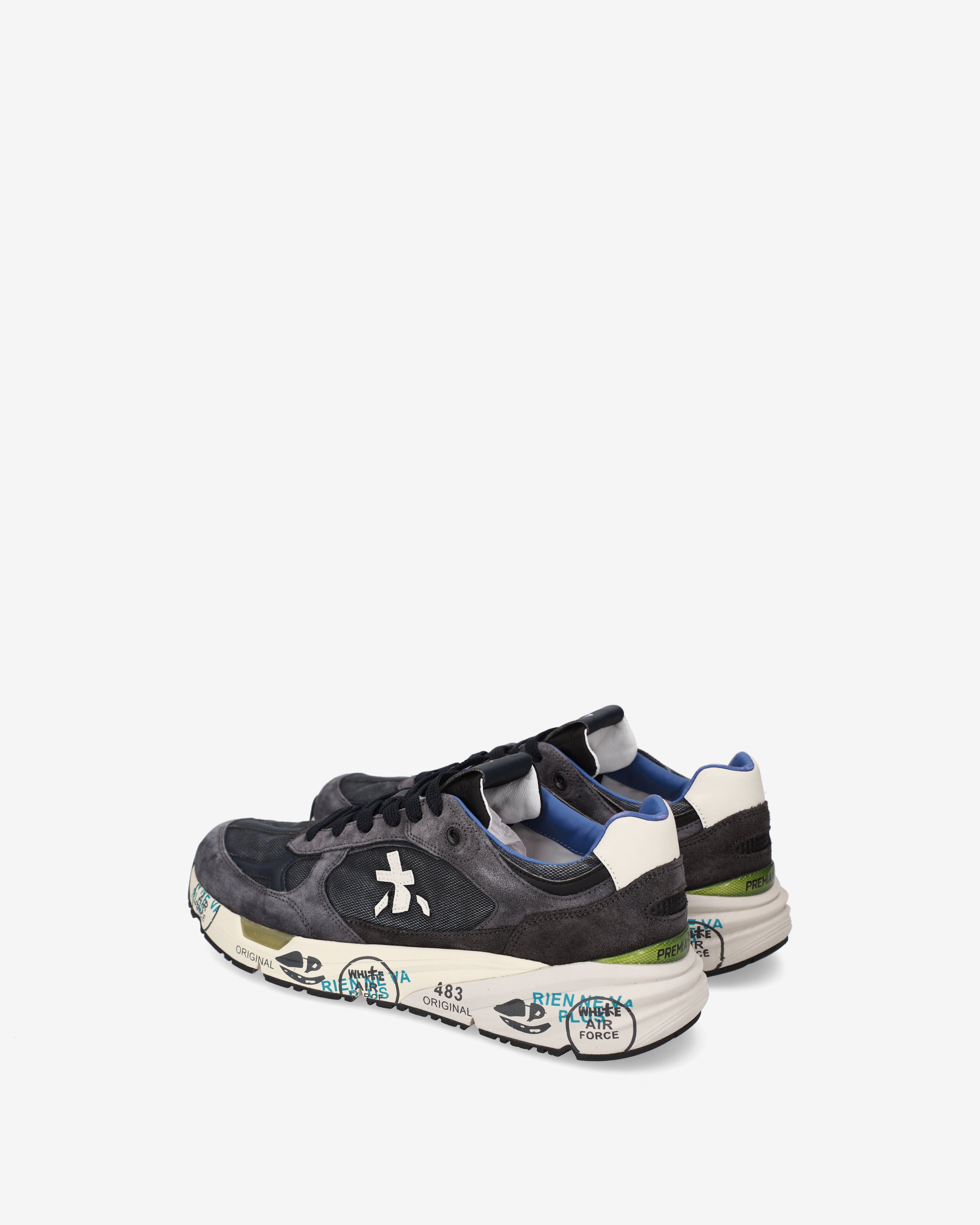 Premiata Mase 8014 baskets homme bleu marine daim