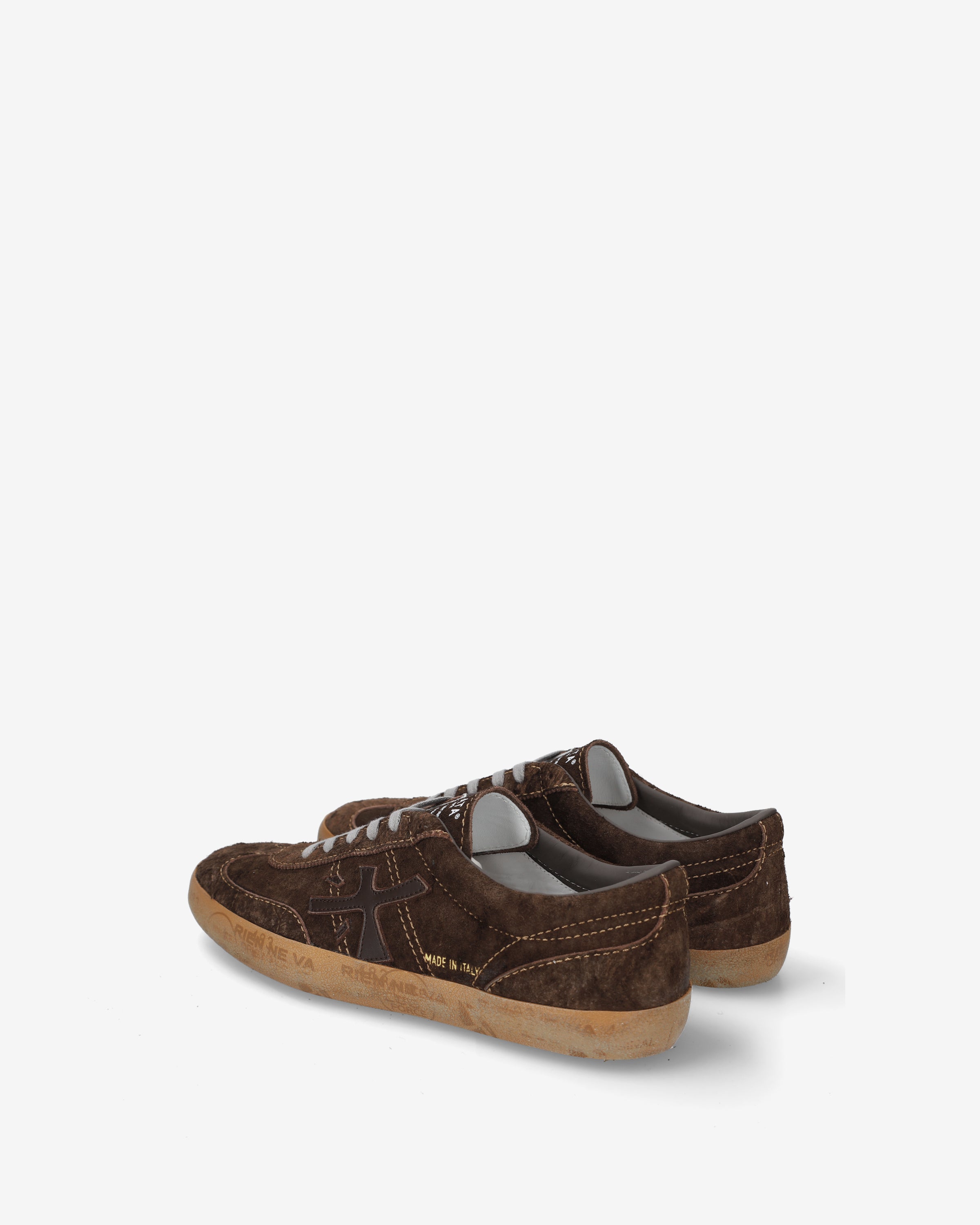 Premiata David 8601 sneakers homme marron foncé cuir
