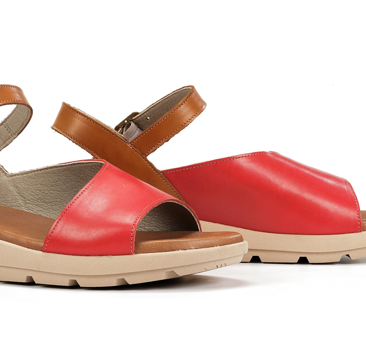 Dorking Gandia D9463 sandales femme rouge léger