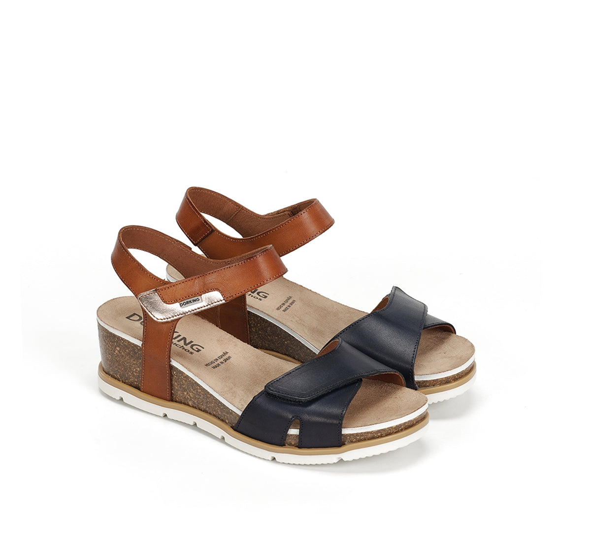 Fluchos Dorking Gold D9512 sandales bleu compensées