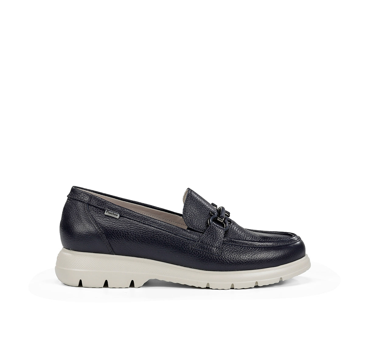 Fluchos Gladis F1936 mocassin bleu femme cuir léger