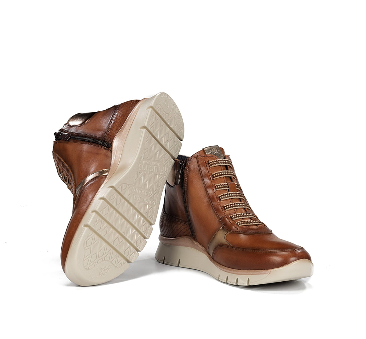 Fluchos Union F2077 bottines femme marron cuir