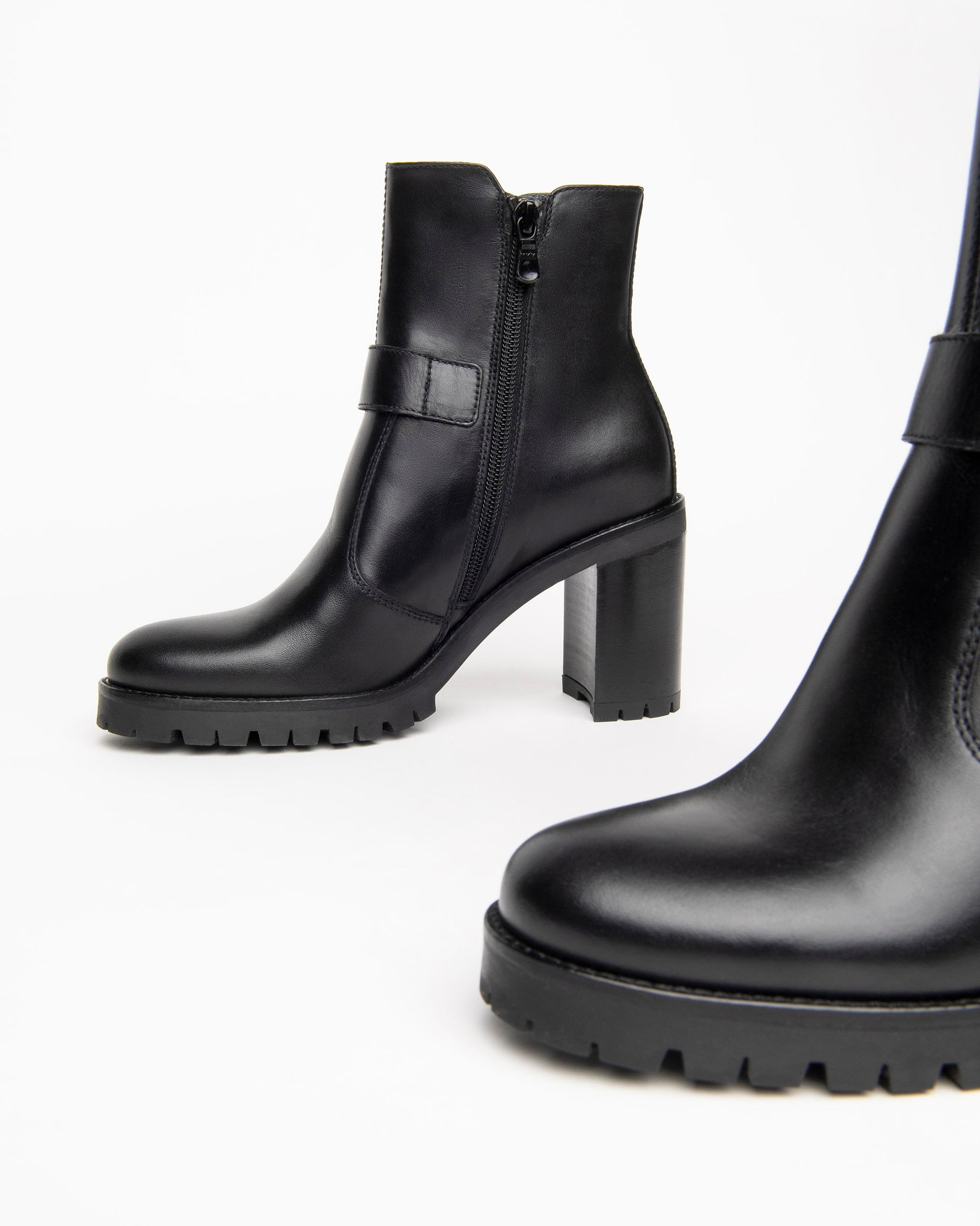 Nero Giardini Ankle Boots bottines cuir femme boucle talon 9 cm